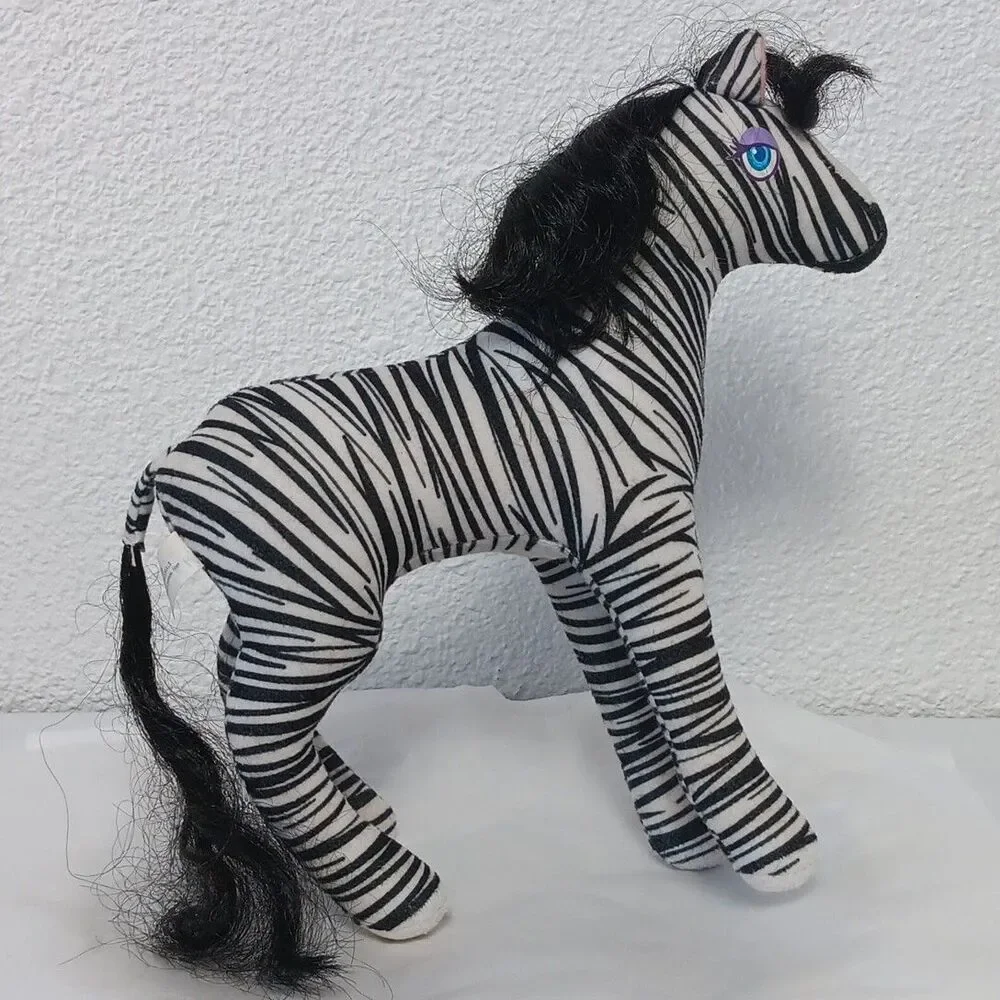 Animal Lovin Barbie Zebra Plush 1988 Standing Stuffed Animal Friend Replacement